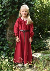 Wikingerkleid Unterkleid für Kinder, rot.