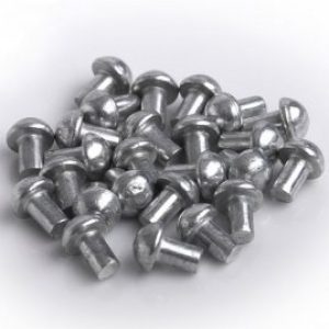 25 Stalen klinknagels met ronde kop 4 x 6 mm