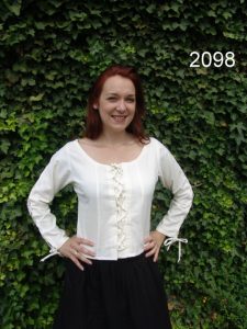 Middeleeuwse Dames Blouse in Natuurkleur