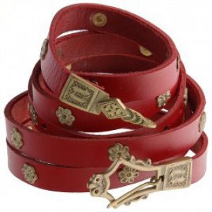 Lederen Middeleeuwse Riem Rood