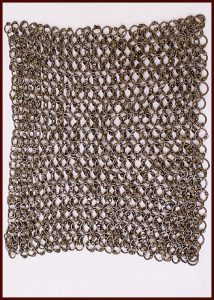 Maliënkolder Stuk van 20 x 20 cm, Ronde Ring en Verniet en Onbehandeld