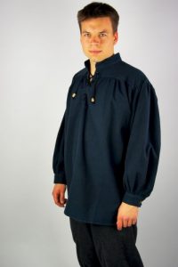 Middeleeuwse Blouse in Blauw