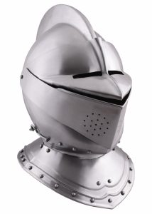 Engelse gesloten helm, laatmiddeleeuws / renaissance helm, 1,6 mm staal