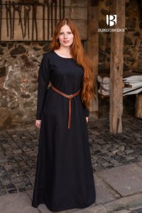 Mittelalter Unterkleid Freya in Schwarz