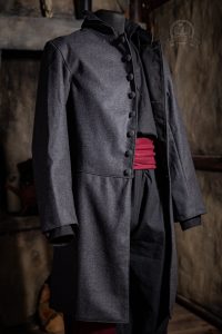 Mittelalter Fußsoldaten, Musketier oder Piraten Jacket Barnaby in Graue Wolle