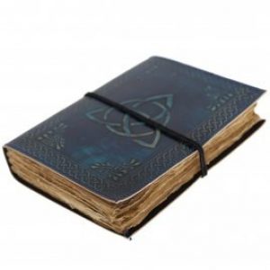 Middeleeuwse Leren Notitieboekje - Dagboek met Triqueta