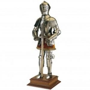 Miniatur Complet Ritter in Rüstung mit Schwert, 61cm