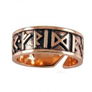 Viking Runen Ring Brons Groot