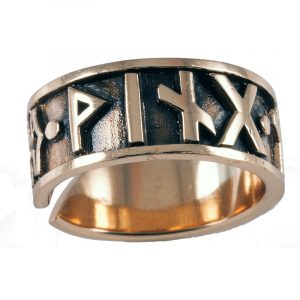 Wikinger Rune Ring Bronze Klein