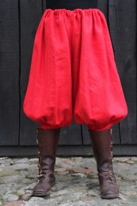 Viking Rusvik Broek, Linnen in Rood ( one size fits all )