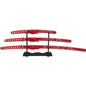 Samuraiset von drei Schwerter mit Stander