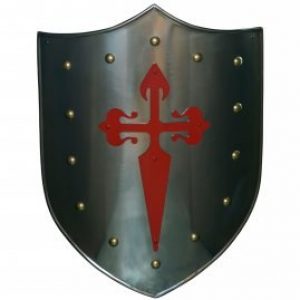 Metalen schild met een Rood Jacobskruis