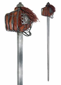 ​Schottisches Backsword mit Korbgefäß, Antikversion, Scharf