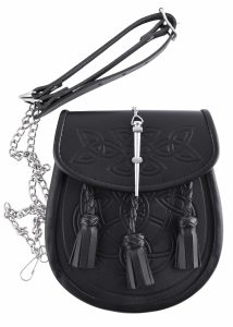 Sporran, Kilt-Tasche aus Leder in Schwarz oder Schwarz!