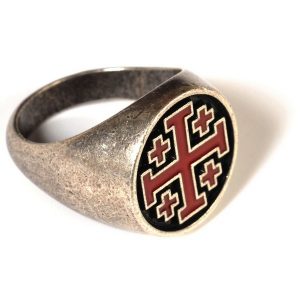 Tempelritter​orden Ring mit Kreuz Mass 21