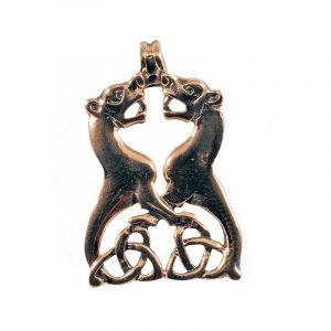 Keltischen Hunde Anhanger Bronze