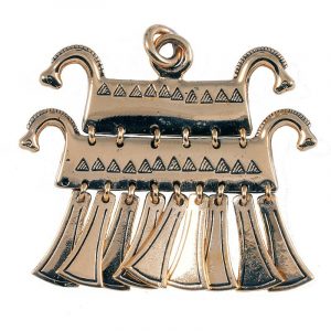 Keltischen Pferdekopfe Anhanger Bronze