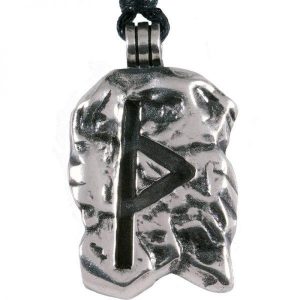 Viking Runen Hanger Tin, Pijnlijke energie, Discipline, Kennis