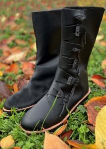 Wikinger Stiefel in Schwarz