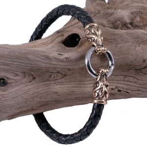 ​Viking Armband Drakenkop in Brons​ Klein