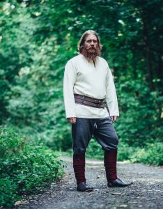 Viking Blouse - Tuniek, met Lange Mouw in Natuurkleur