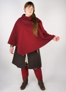 ​​Viking Kaproen, Wol met grote kraag in Rood