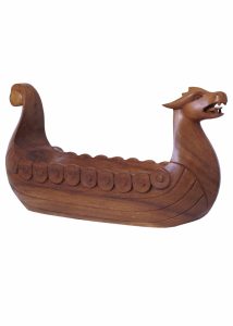 Schale Wikinger Drachenboot aus Holz