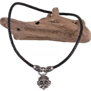 Wikinger Halsreifen mit Amulet mit Drachenköpfe​ in Zinn