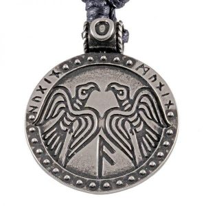 Viking Hugin en Munun Raven Hanger in Tin