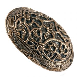 Wikinger Schildkrötenfibel-Ovalfibel Bronze