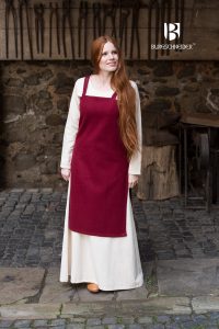 Wikinger ​Trägerkleid Jodis in Wolle in Rot