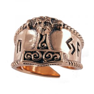 Viking Thorhamer Ring Brons Klein