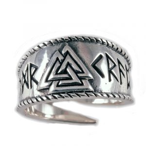 Wikinger Valknut Ring Silber Klein