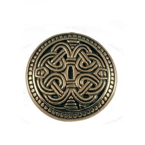 Viking Rond Fibula in Brons