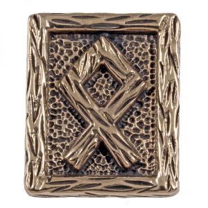 Viking Armband Los Ornament Letter O in Brons