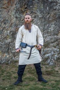 Viking-Romeins-Middeleeuws Tuniek in Natuurkleur