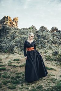 Viking Dames Onderjurk in Zwart