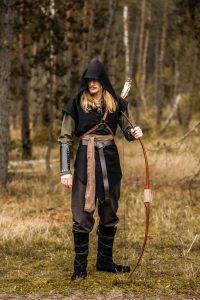 Waldläufer Tunika fur Manner und frauen in Schwarz
