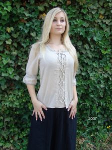 ​Middeleeuwse Dames Blouse Natuur (uitverkoop)