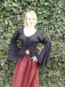 Mittelalterbluse in Schwarz