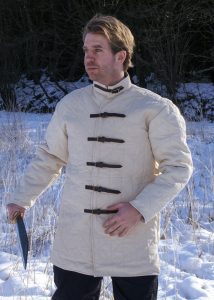 Gambeson - Aketon in Natuurkleur met Riempjes