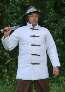 Mittelalter Gambeson mit Schnallen, natur