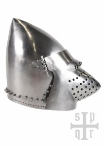 Hundsgugel, Mittelalter-Helm, Schloss Churburg ca. 1395, 1,2 mm Stahl