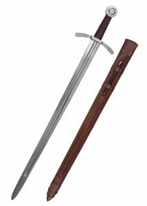 Kreuzritter Schwert mit Lederscheide