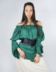 ​​​​​​​Middeleeuwse Dames Blouse in Groen