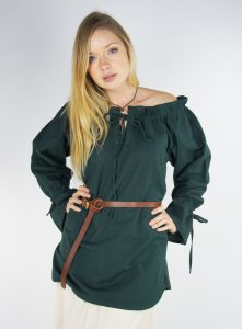 Middeleeuwse Dames Blouse in Groen