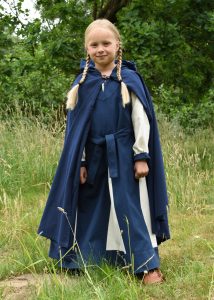 Middeleeuwse Kinder Cape in Blauw