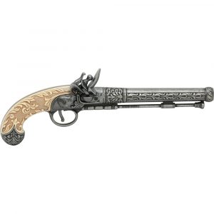 Flintlock Pistool met imitatie ivoren handgreep