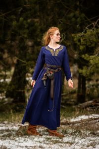 Wikinger Kleid in Blau