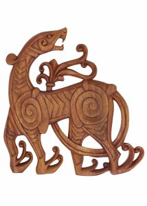 Wikinger Drache, Handgeschnitzter Wandschmuck aus Soar-Holz